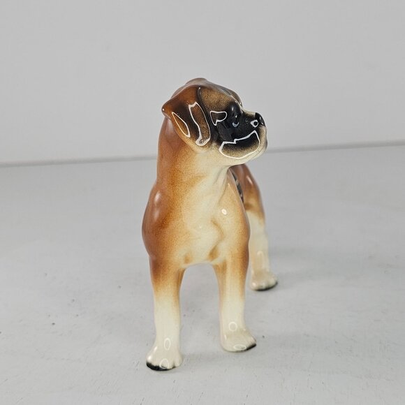 Coopercraft Boxer Dog Figurine Ceramic Made In England Vintage Collectible 4" - Picture 3 of 8